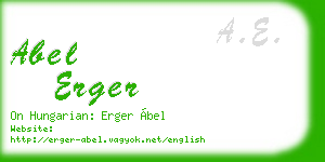 abel erger business card