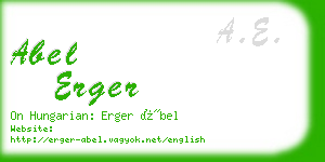 abel erger business card